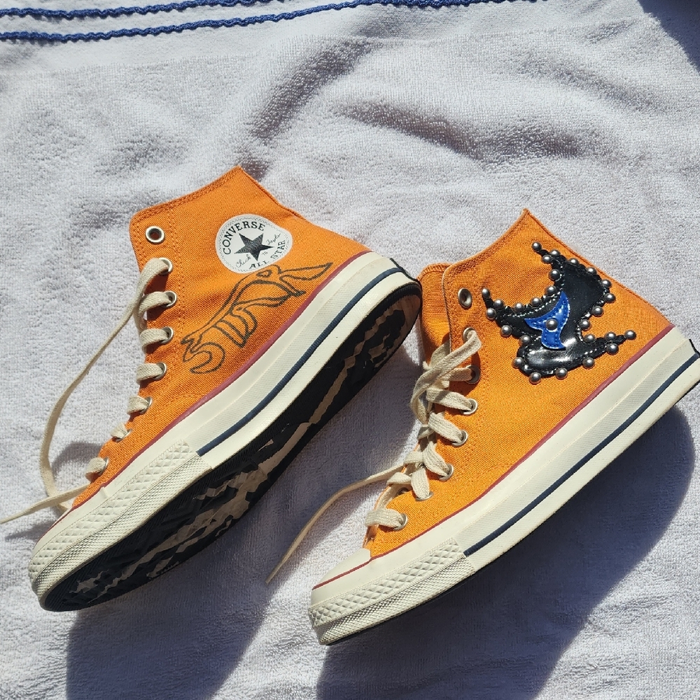 New Orange Converse Sneakers Shoes